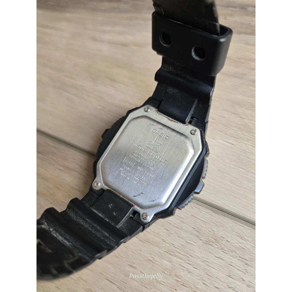Vtg Casio Watch Mens Wave Ceptor Atomic Digital 200M Mimalist Outdoor Retro